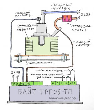 Байт ТРП09-ТП - схема подключения
