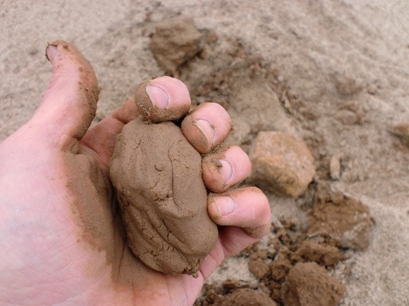 Clay in the hands