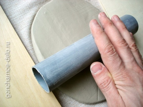 Roll clay with a rolling-pin