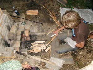 Печь для обжига на дровах
