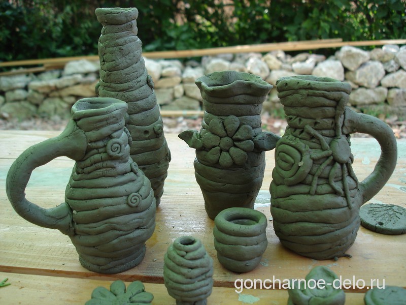 Как делать вазы и подсвечники из глины