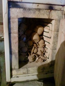 Our first firing in the homemade kiln for ceramics